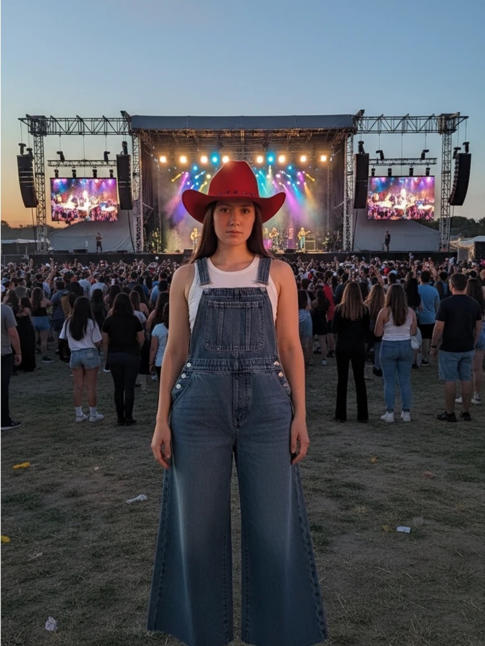 Missguided Women’s Wide-Leg Cropped Denim Overalls, Size 8